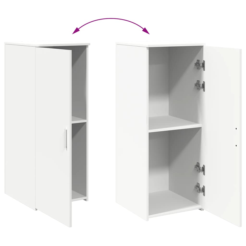 Storage Cabinet White 40x45x103.5 cm Wood Material