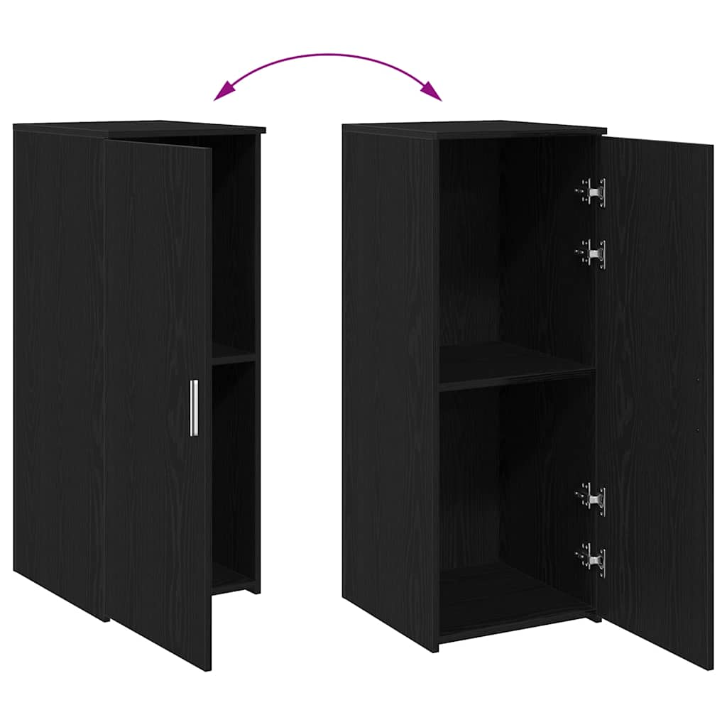 Storage Cabinet Black 40x45x103.5 cm Wood Material