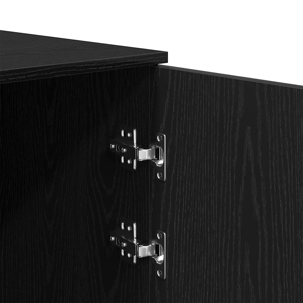 Storage Cabinet Black 40x45x103.5 cm Wood Material