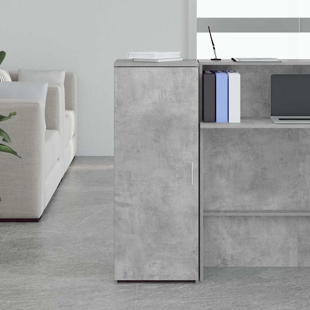 Storage Cabinet Concrete Grey 40x45x103.5 cm Wood Material