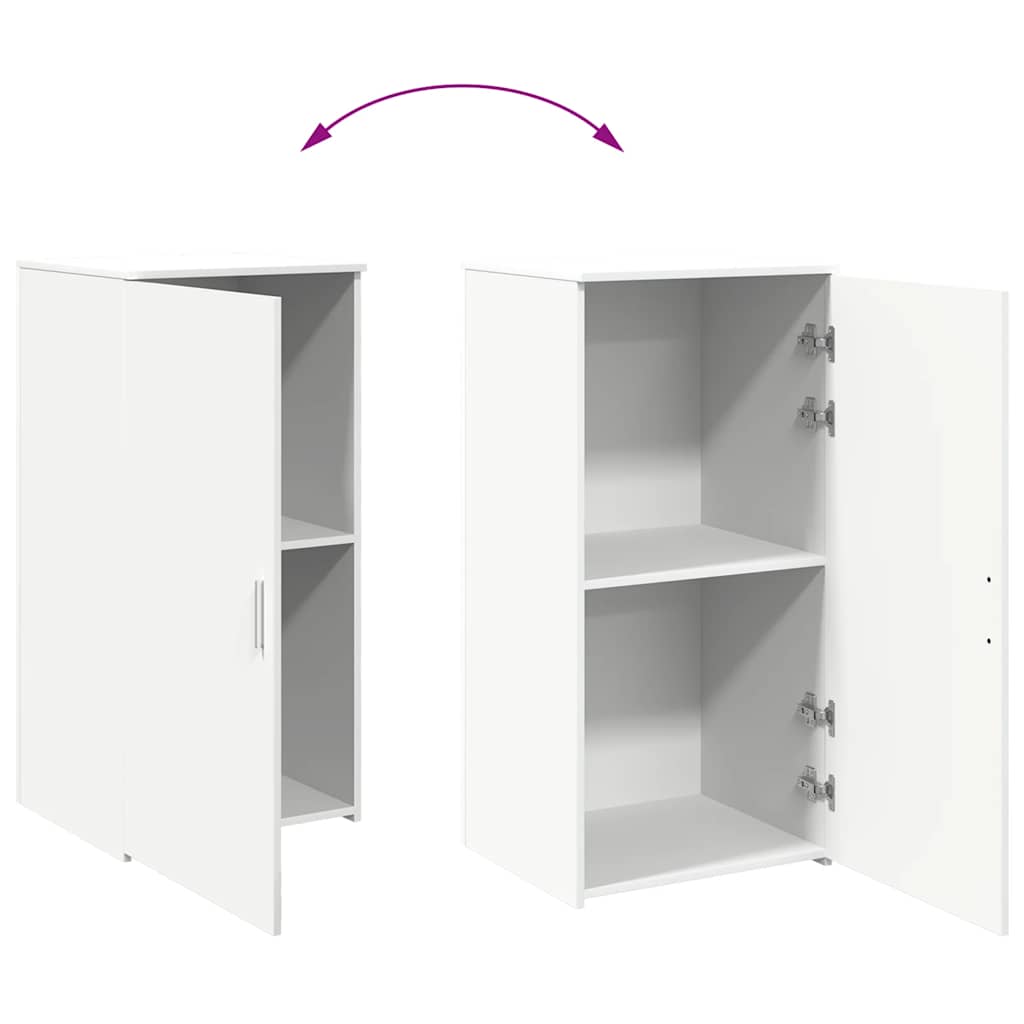 Storage Cabinet White 50x45x103.5 cm Wood Material