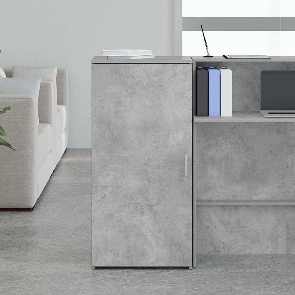 Storage Cabinet Concrete Grey 50x45x103.5 cm Wood Material