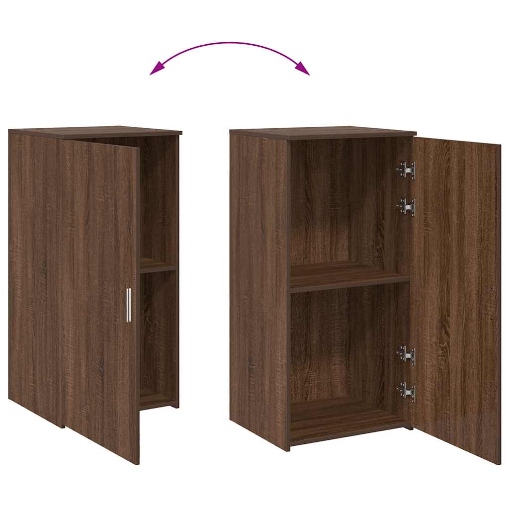 Storage Cabinet Brown Oak Look 50x45x103.5 cm Wood Material