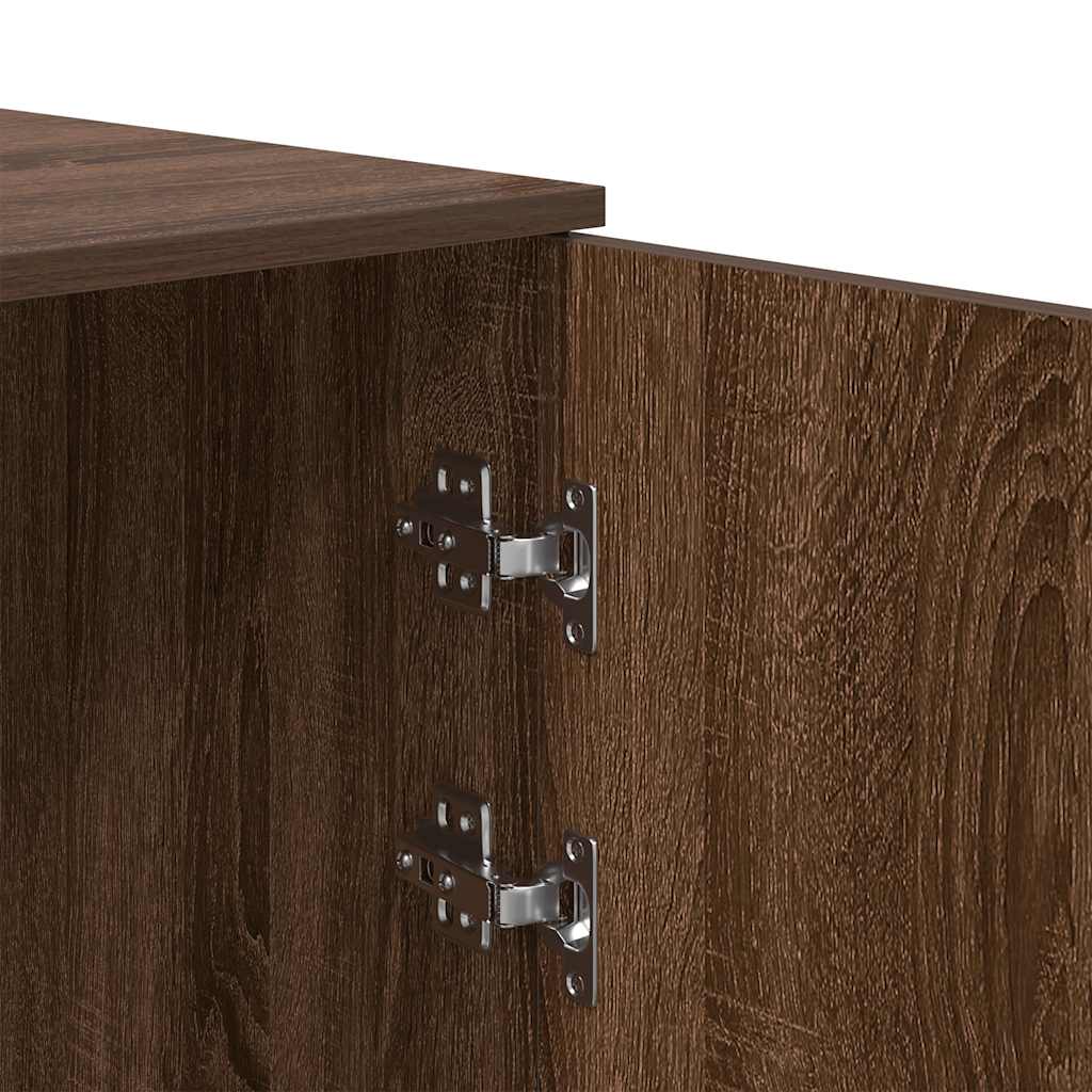 Storage Cabinet Brown Oak Look 50x45x103.5 cm Wood Material