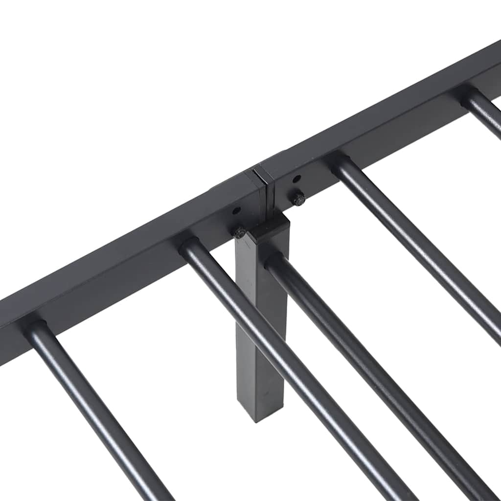 Bed frame without mattress Foldable Black 75x190 cm Steel