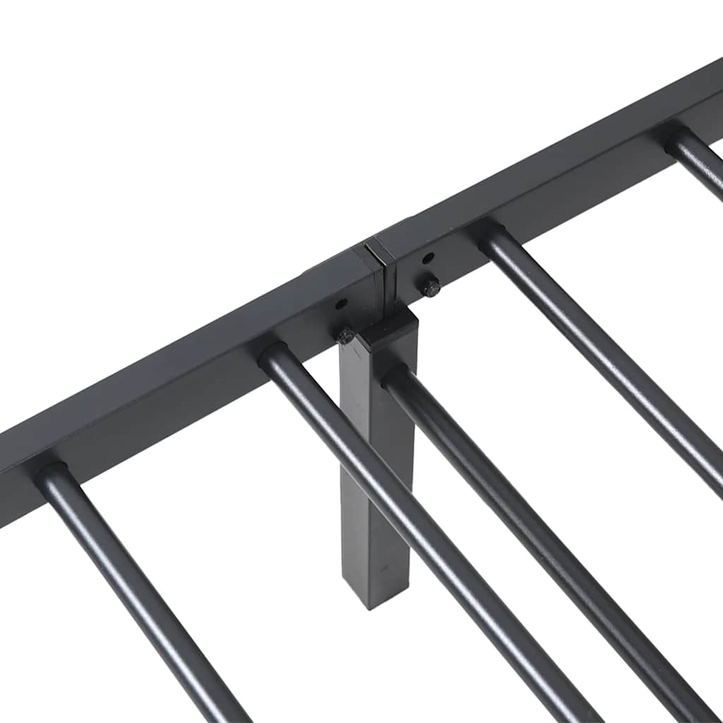 Bed frame without mattress Foldable Black 80x200 cm Steel