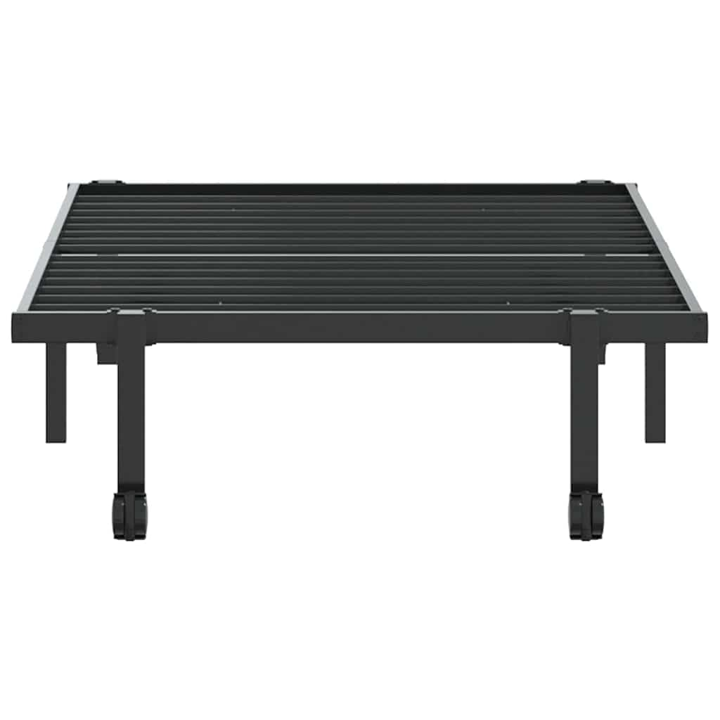 Bed frame without mattress Foldable Black 90x190 cm Steel