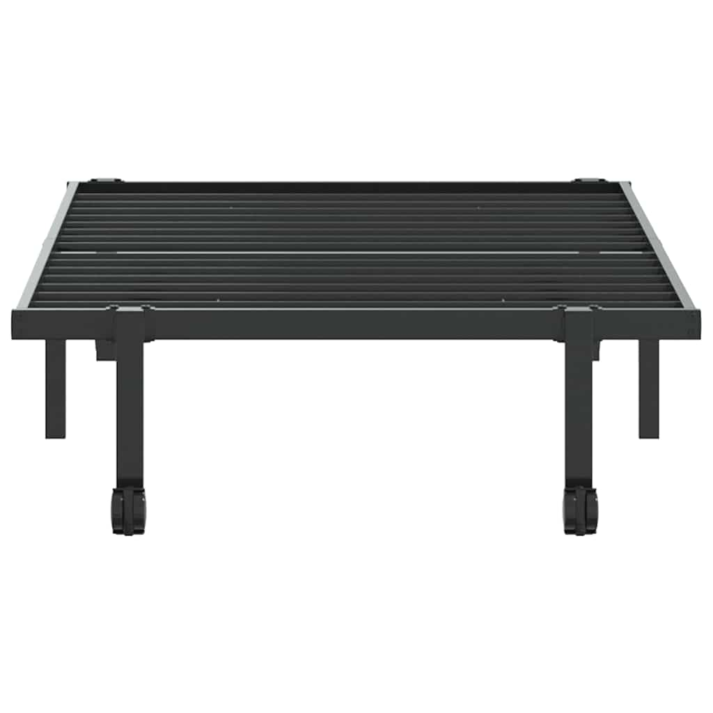 Bed frame without mattress Foldable Black 90x200 cm Steel