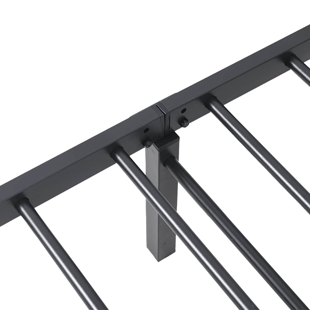 Bed frame without mattress Foldable Black 100x190 cm Steel