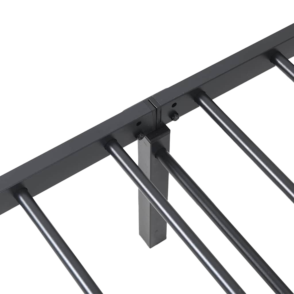 Bed frame without mattress Foldable Black 107x203 cm Steel