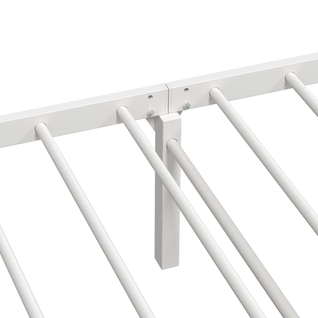 Bed frame without mattress Foldable White 75x190 cm Steel