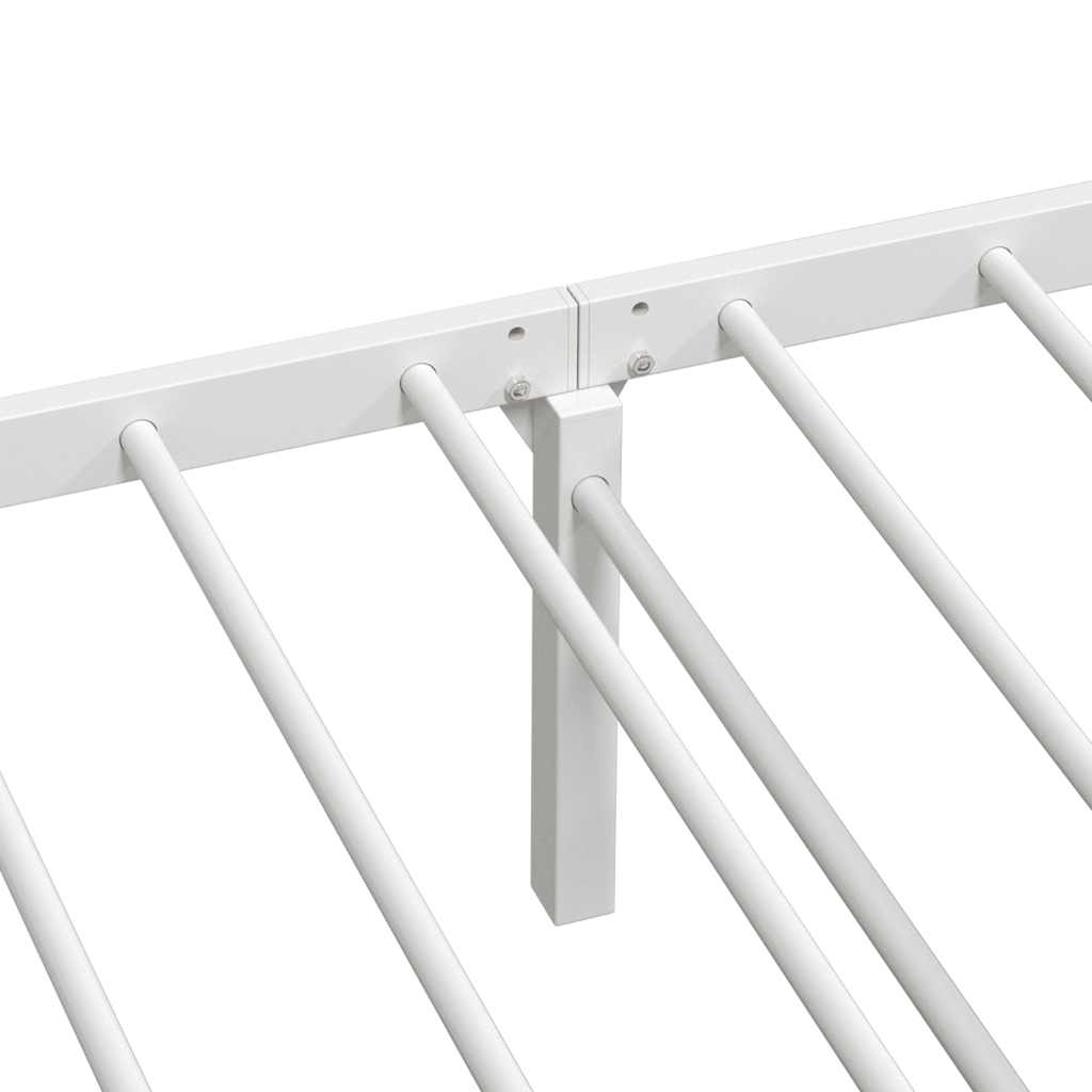 Bed frame without mattress Foldable White 80x200 cm Steel