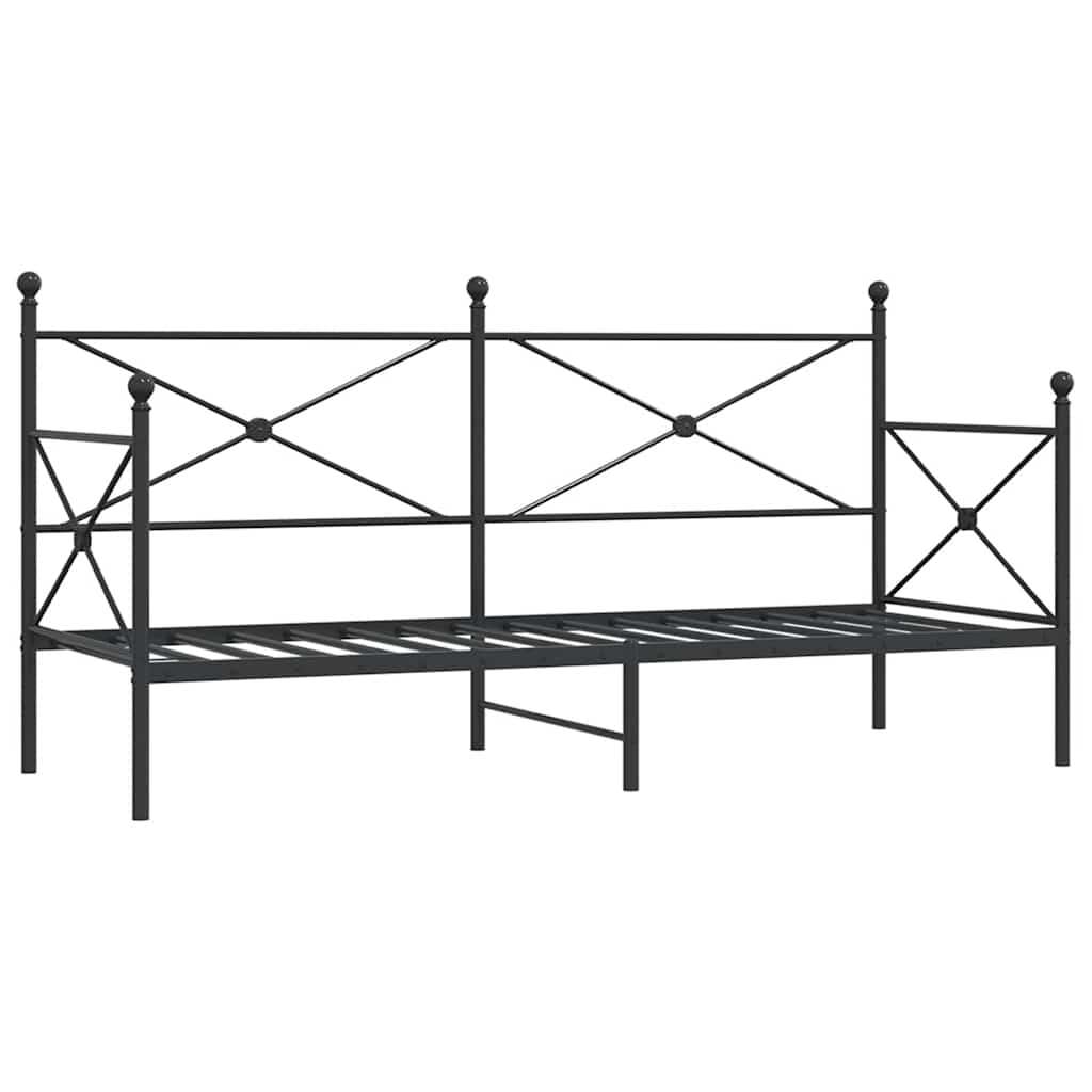 Bunk Bed without Mattress Black 90x200 cm Steel