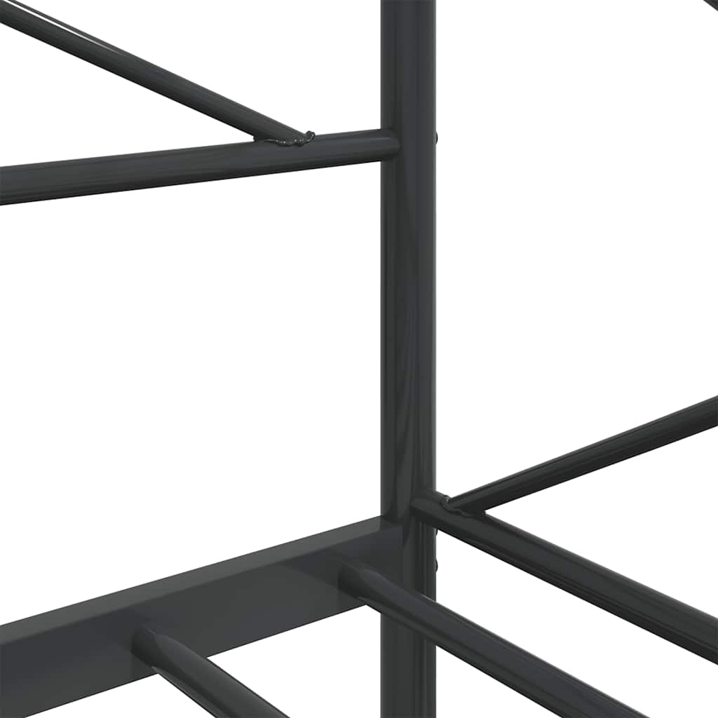 Bunk Bed without Mattress Black 90x200 cm Steel