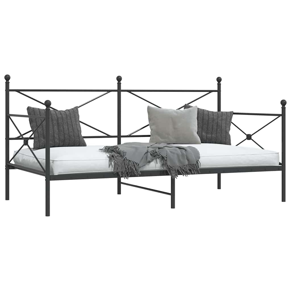 Bunk Bed without Mattress Black 107x203 cm Steel