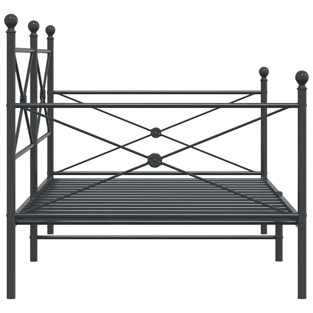 Etagenbett ohne Matratze Schwarz 107x203 cm Stahl