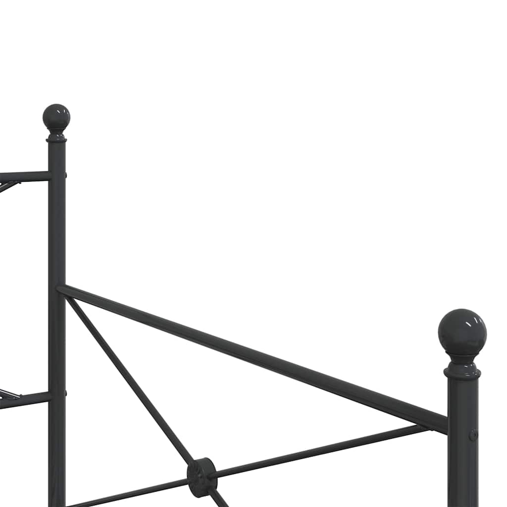 Bunk Bed without Mattress Black 107x203 cm Steel