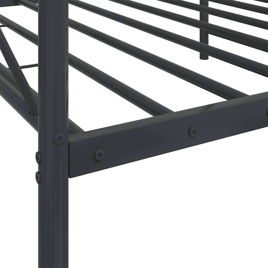 Bunk Bed without Mattress Black 107x203 cm Steel