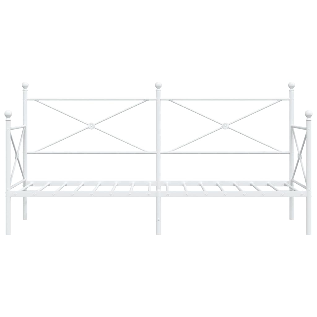 Tagesbett ohne Matratze Weiß 80x200 cm Stahl