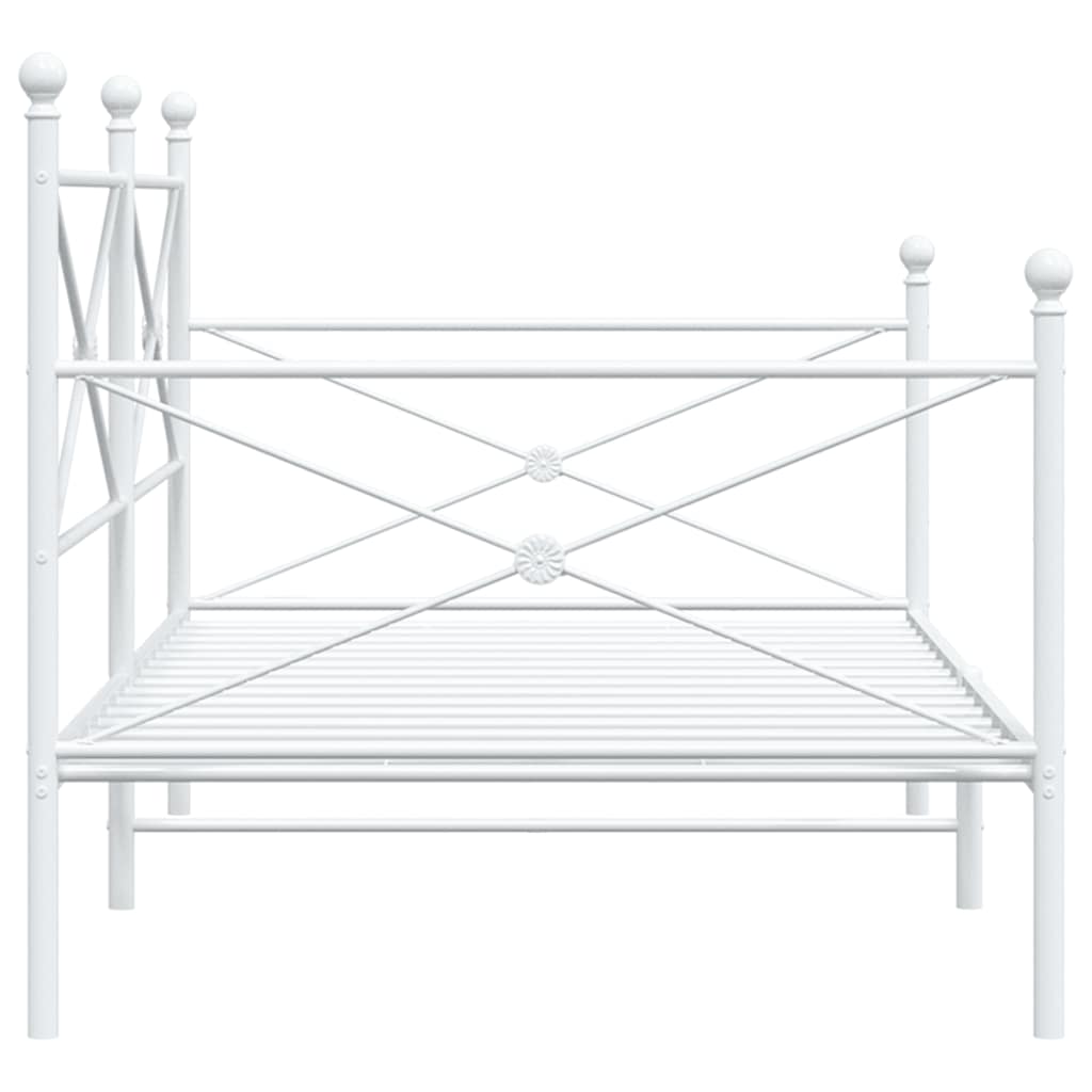 Daybed without mattress White 100x190 cm Steel