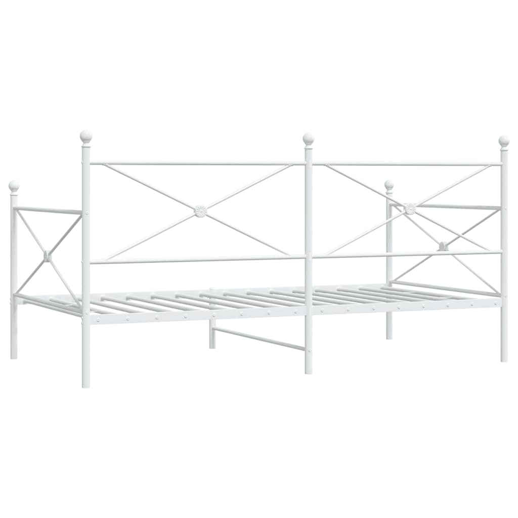 Daybed without mattress White 100x190 cm Steel