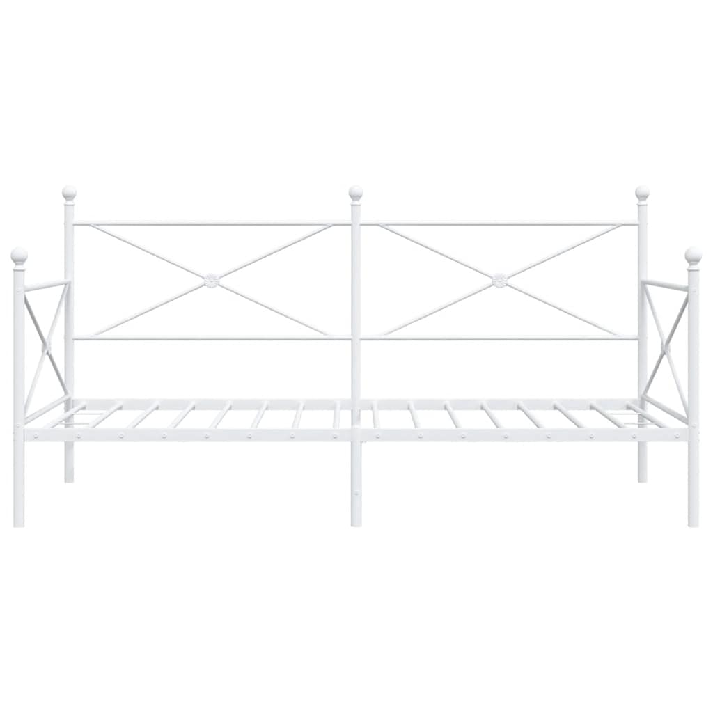 Tagesbett ohne Matratze Weiß 100x200 cm Stahl