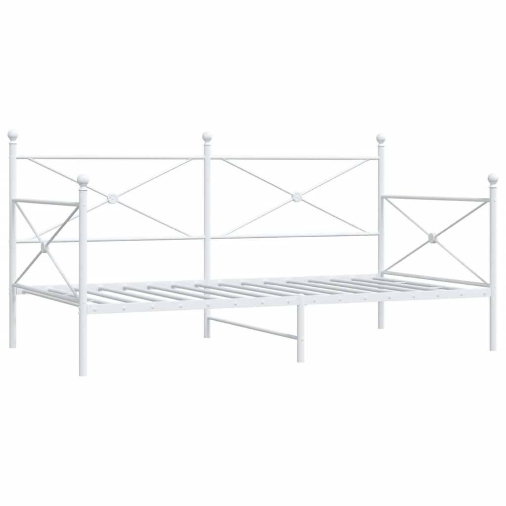 Daybed without mattress White 107x203 cm Steel