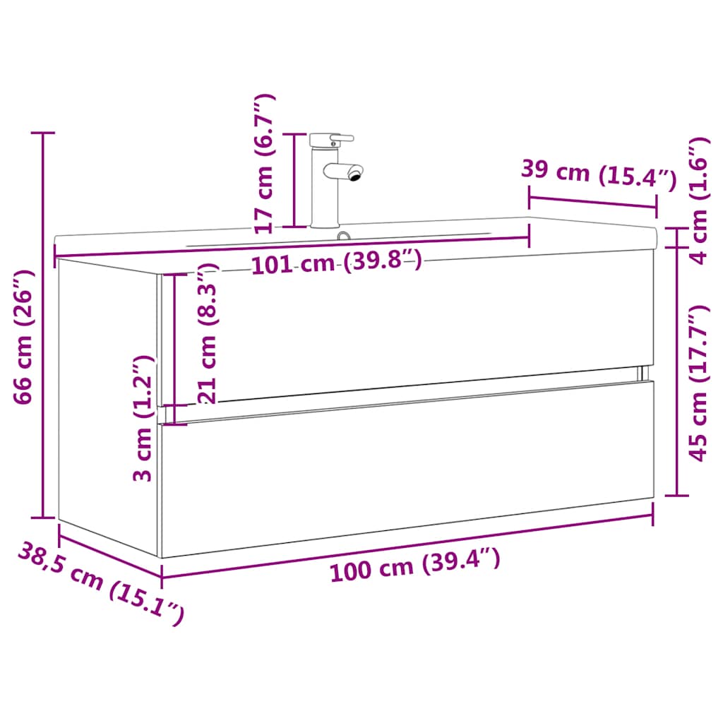 2-tlg. Badmöbel-Set Betongrau Holzwerkstoff