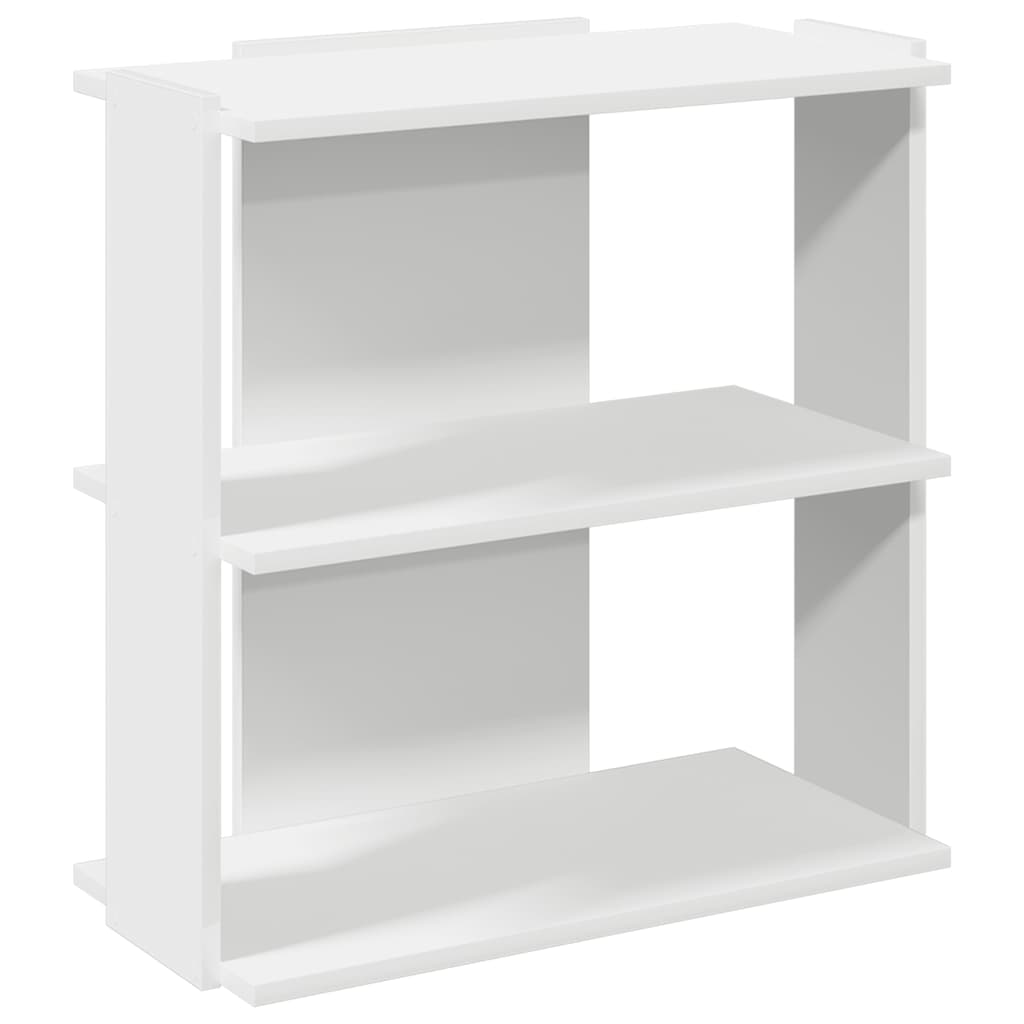 Bookcase 3 Shelves White 60x30x60 cm Wood Material