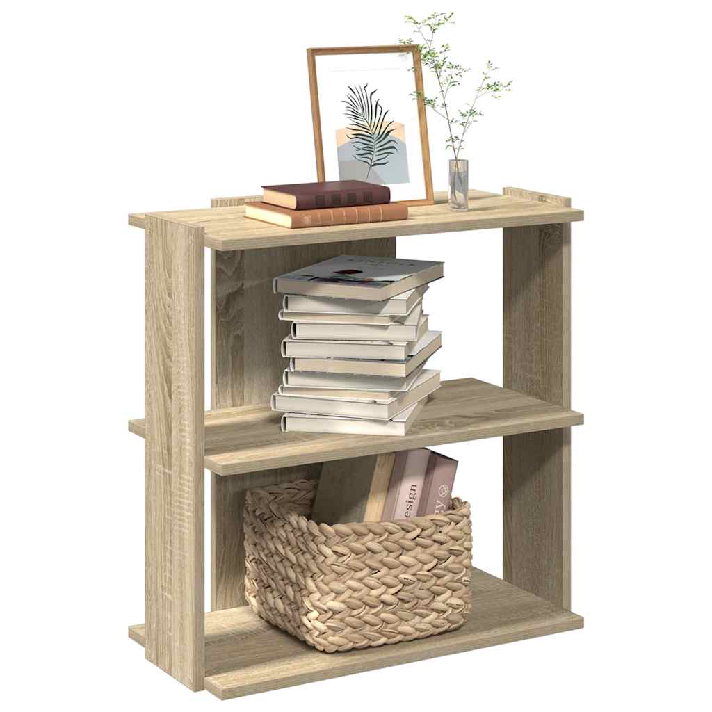 Bookcase 3 shelves Sonoma oak 60x30x60 cm wood material