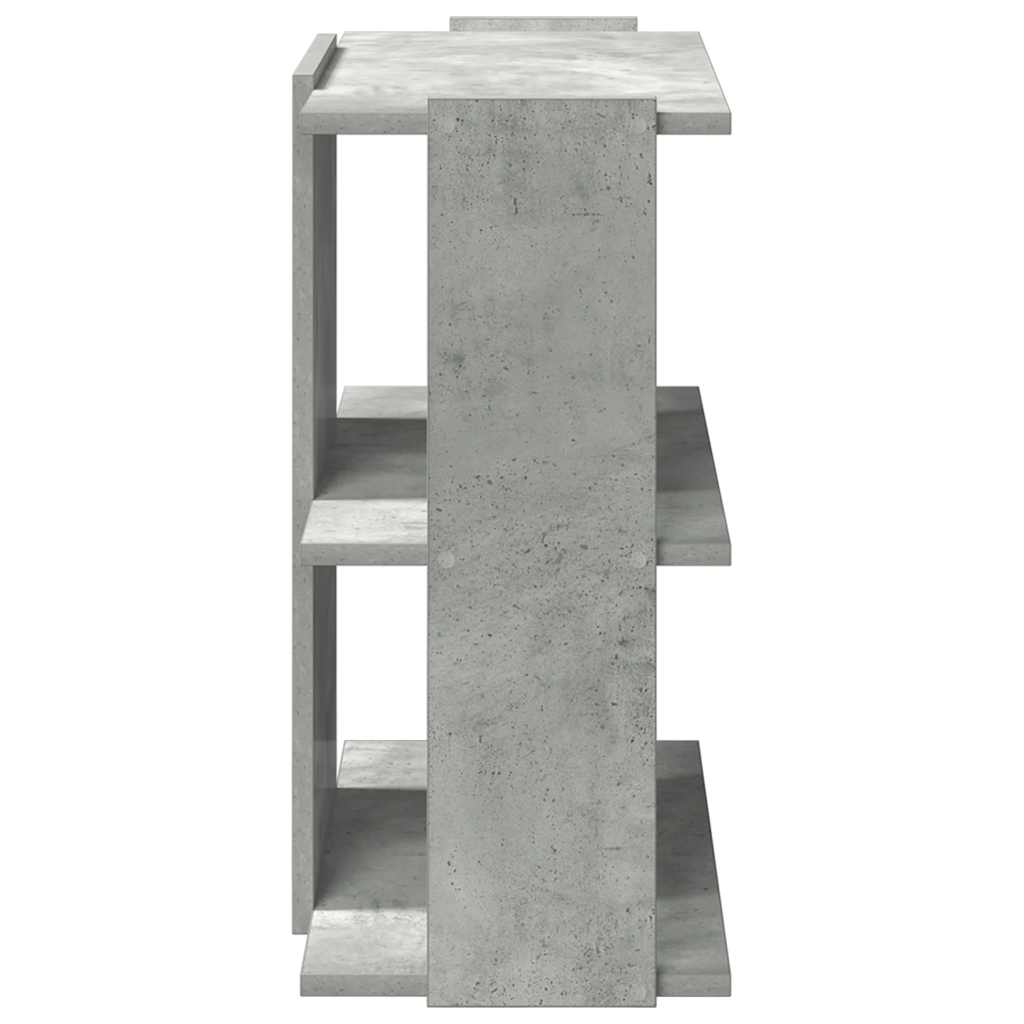 Bookcase 3 shelves concrete grey 60x30x60 cm wood material