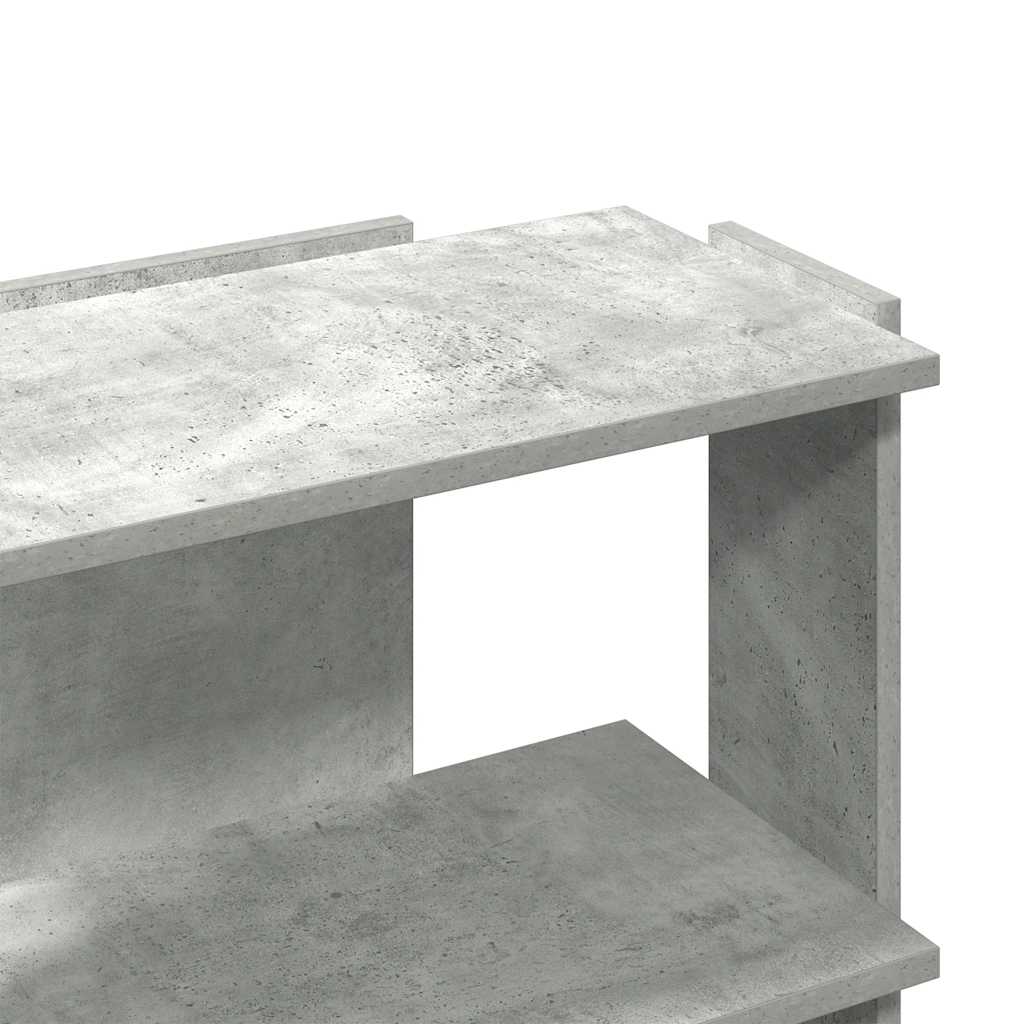 Bookcase 3 shelves concrete grey 60x30x60 cm wood material