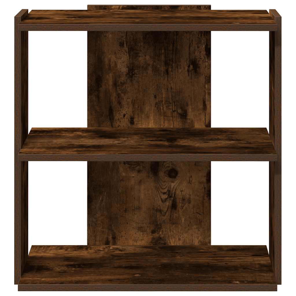 Bookcase 3 shelves smoked oak 60x30x60 cm wood material