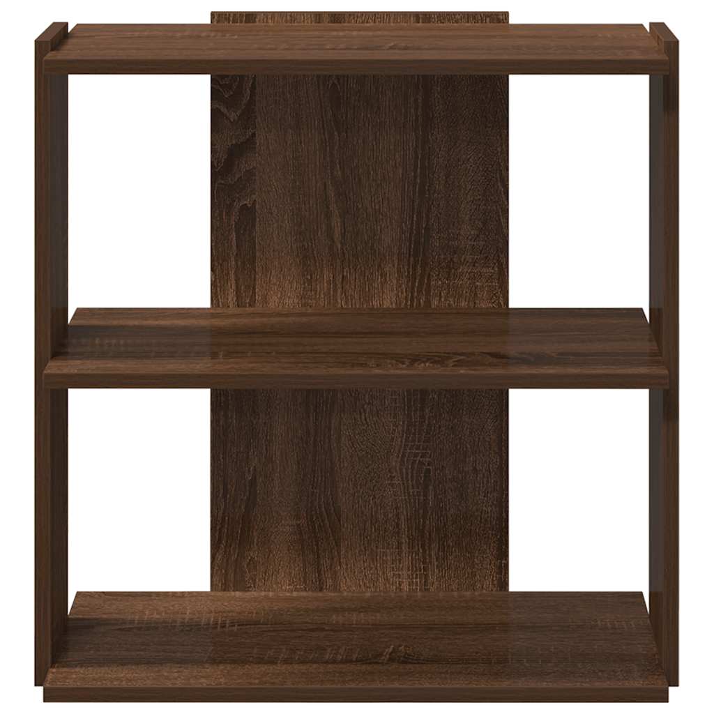 Bookcase 3 Shelves Brown Oak Look 60x30x60cm Wood Material