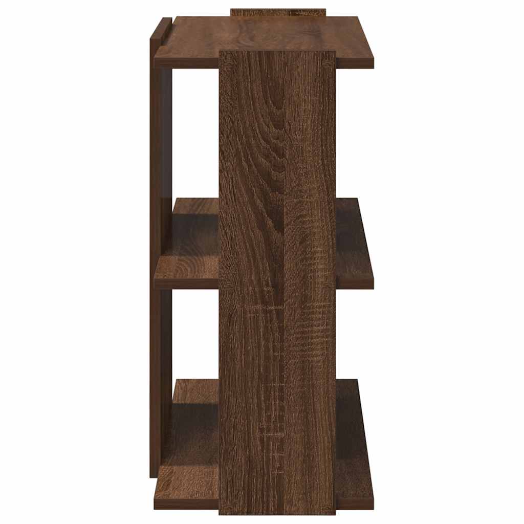 Bookcase 3 Shelves Brown Oak Look 60x30x60cm Wood Material