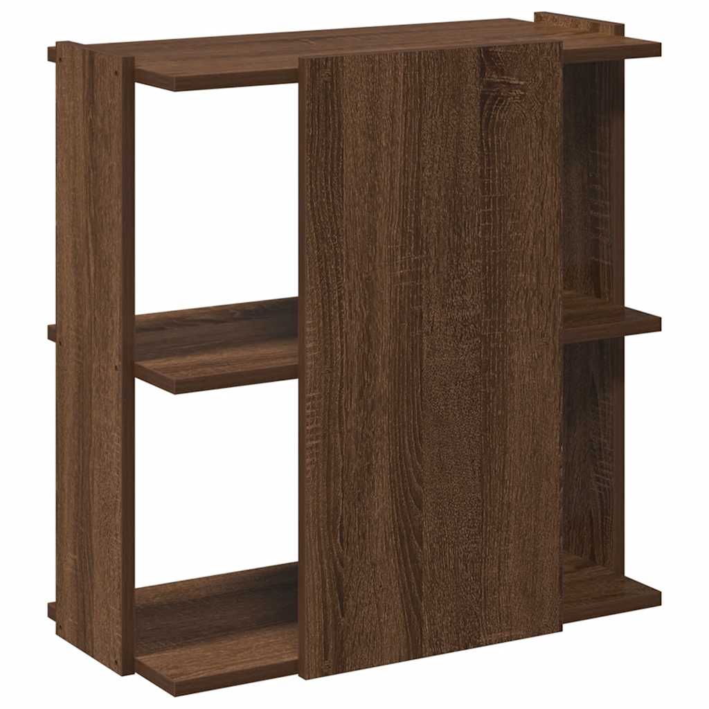 Bookcase 3 Shelves Brown Oak Look 60x30x60cm Wood Material