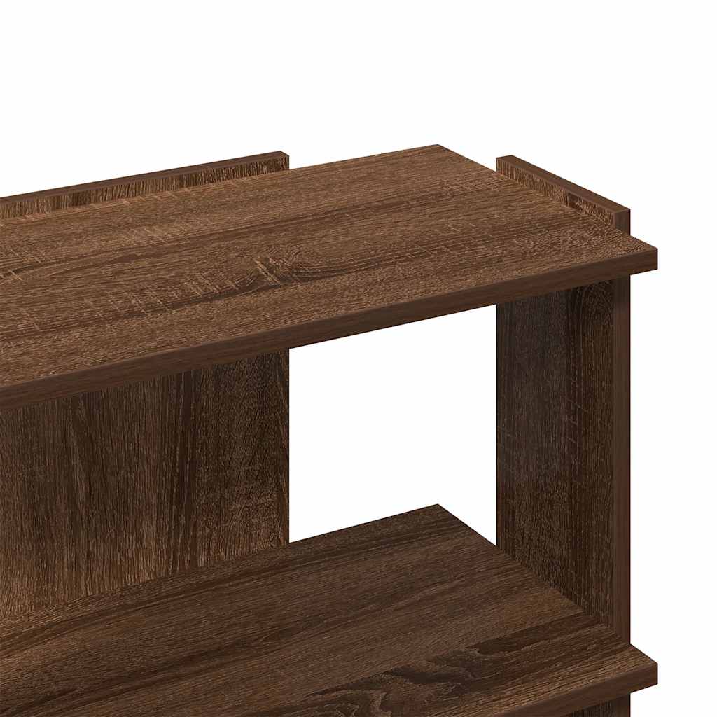 Bookcase 3 Shelves Brown Oak Look 60x30x60cm Wood Material