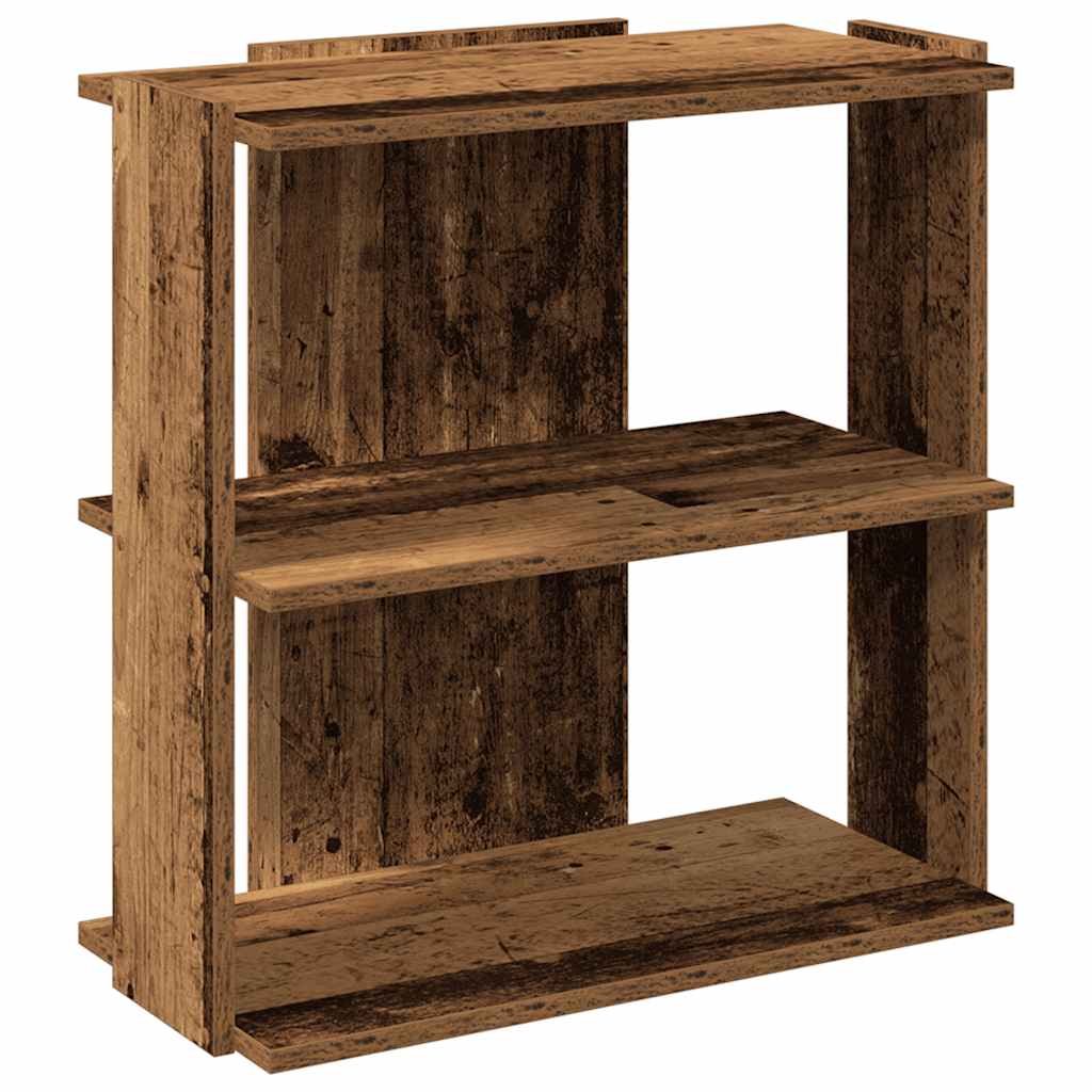 Bookcase 3 shelves old wood look 60x30x60 cm wood material