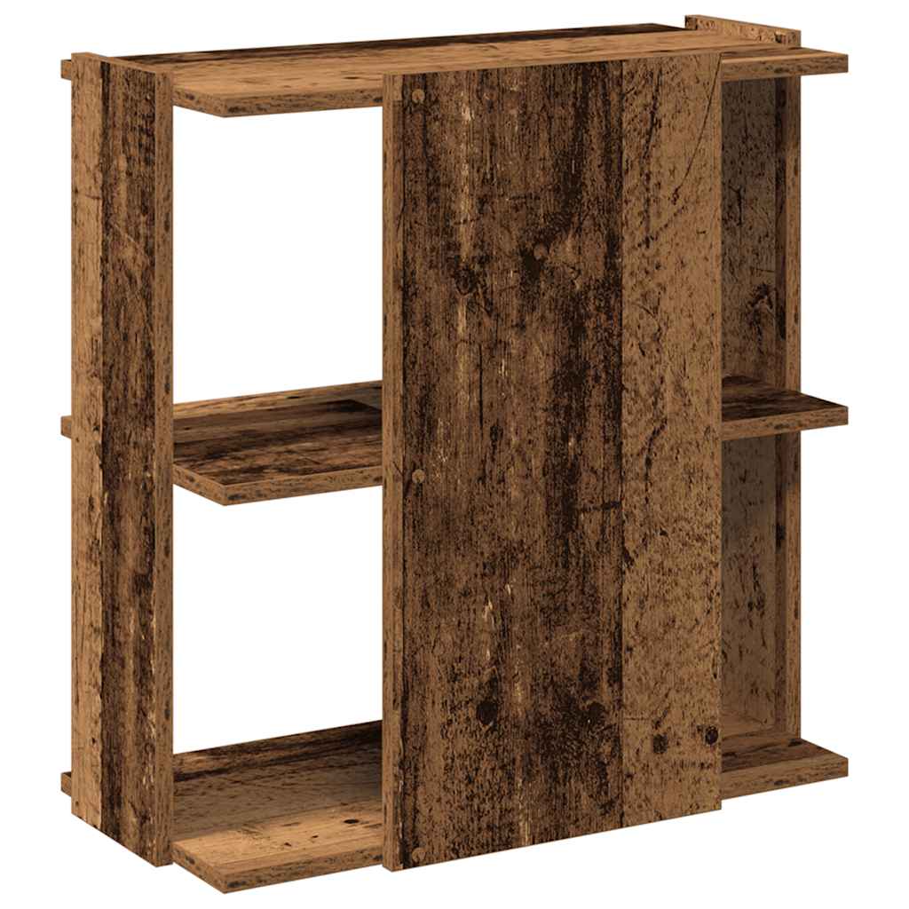 Bookcase 3 shelves old wood look 60x30x60 cm wood material