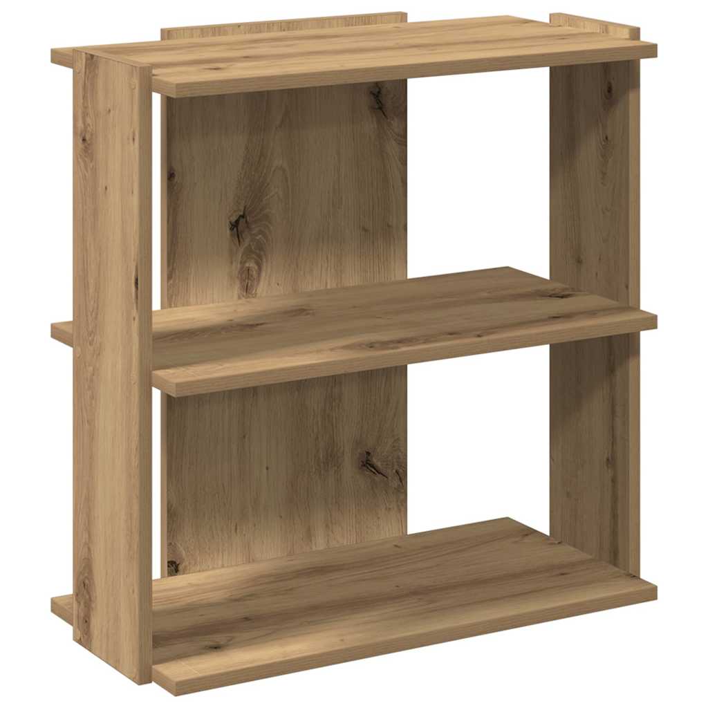 Bücherregal 3 Böden Artisan-Eiche 60x30x60 cm Holzwerkstoff