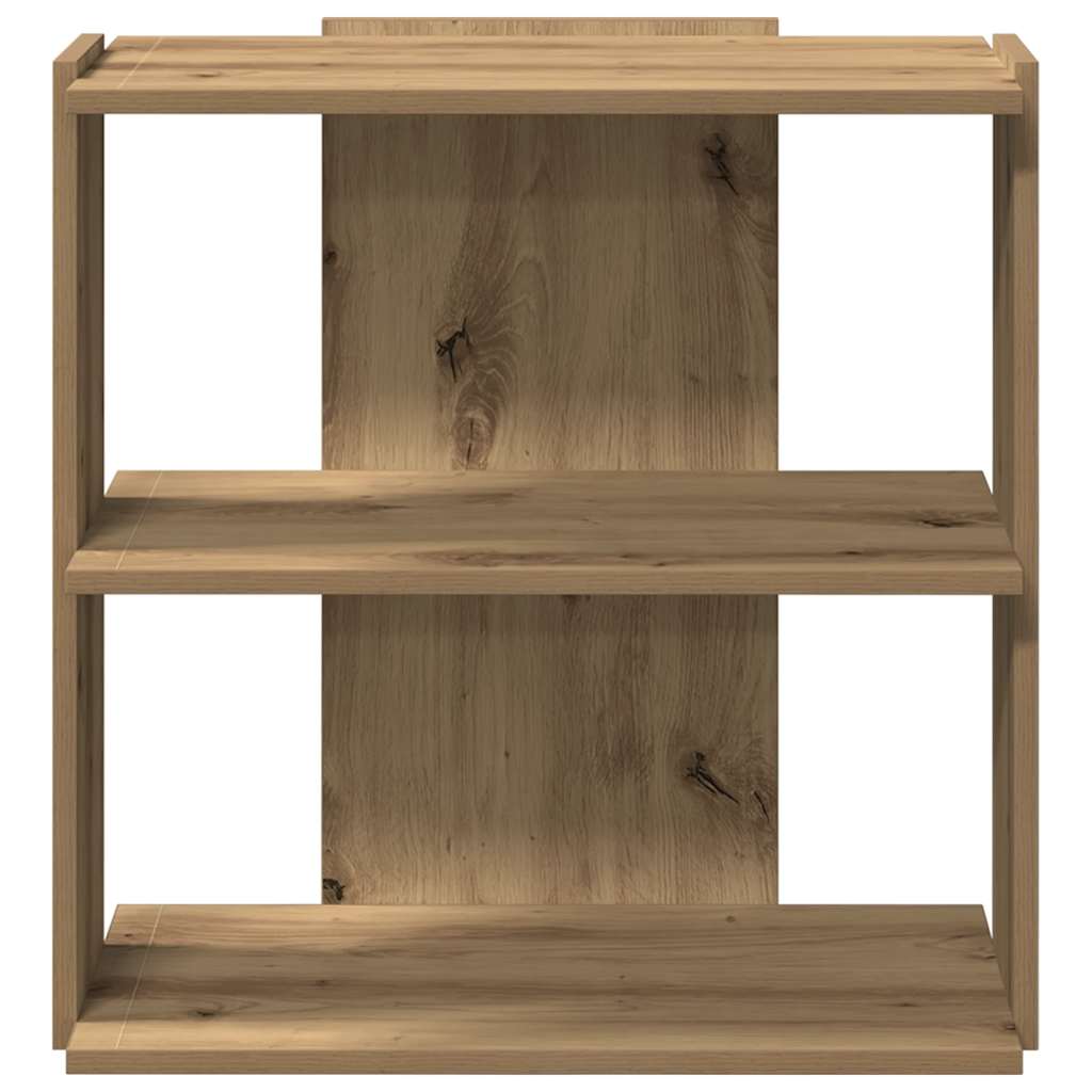 Bücherregal 3 Böden Artisan-Eiche 60x30x60 cm Holzwerkstoff