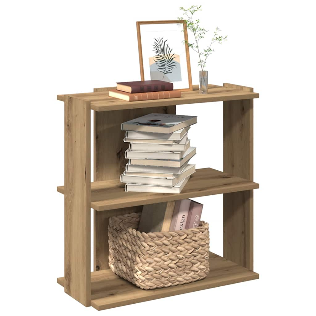 Bücherregal 3 Böden Artisan-Eiche 60x30x60 cm Holzwerkstoff