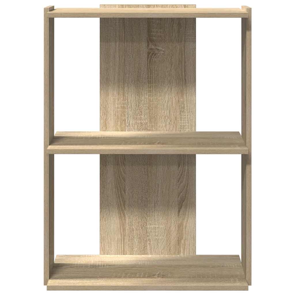 Bookcase 3 shelves Sonoma oak 60x30x80 cm wood material