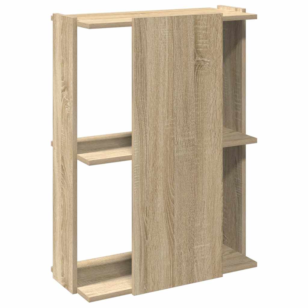 Bookcase 3 shelves Sonoma oak 60x30x80 cm wood material