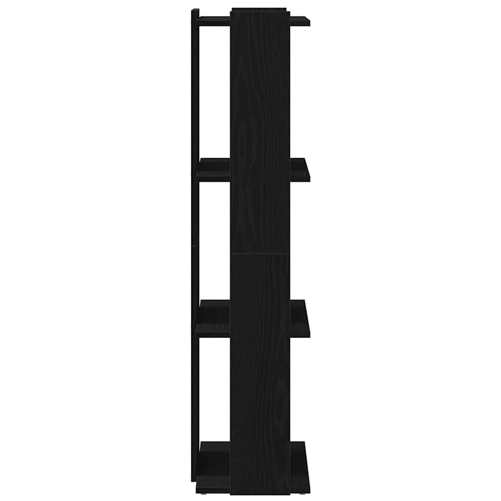 Bookcase 3 Shelves Black 60x30x120 cm Wood Material