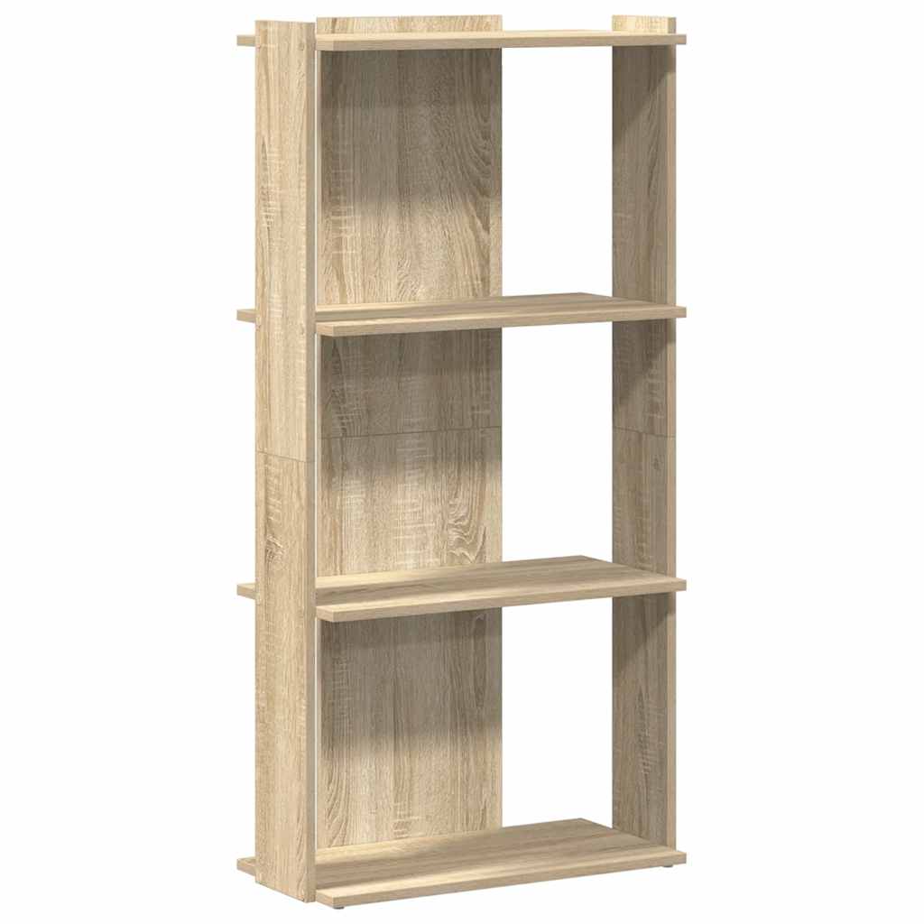 Bücherregal 3 Böden Sonoma-Eiche 60x30x120 cm Holzwerkstoff