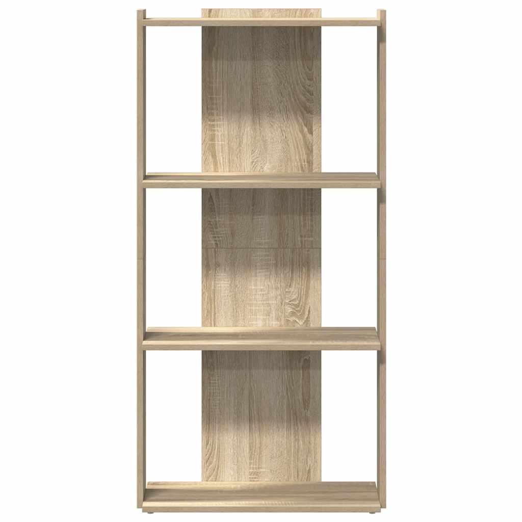 Bookcase 3 shelves Sonoma oak 60x30x120 cm wood material