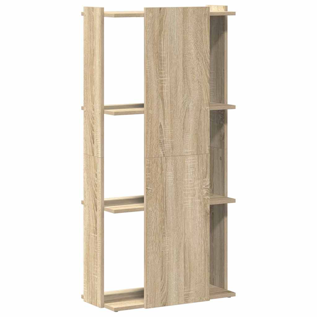 Bookcase 3 shelves Sonoma oak 60x30x120 cm wood material