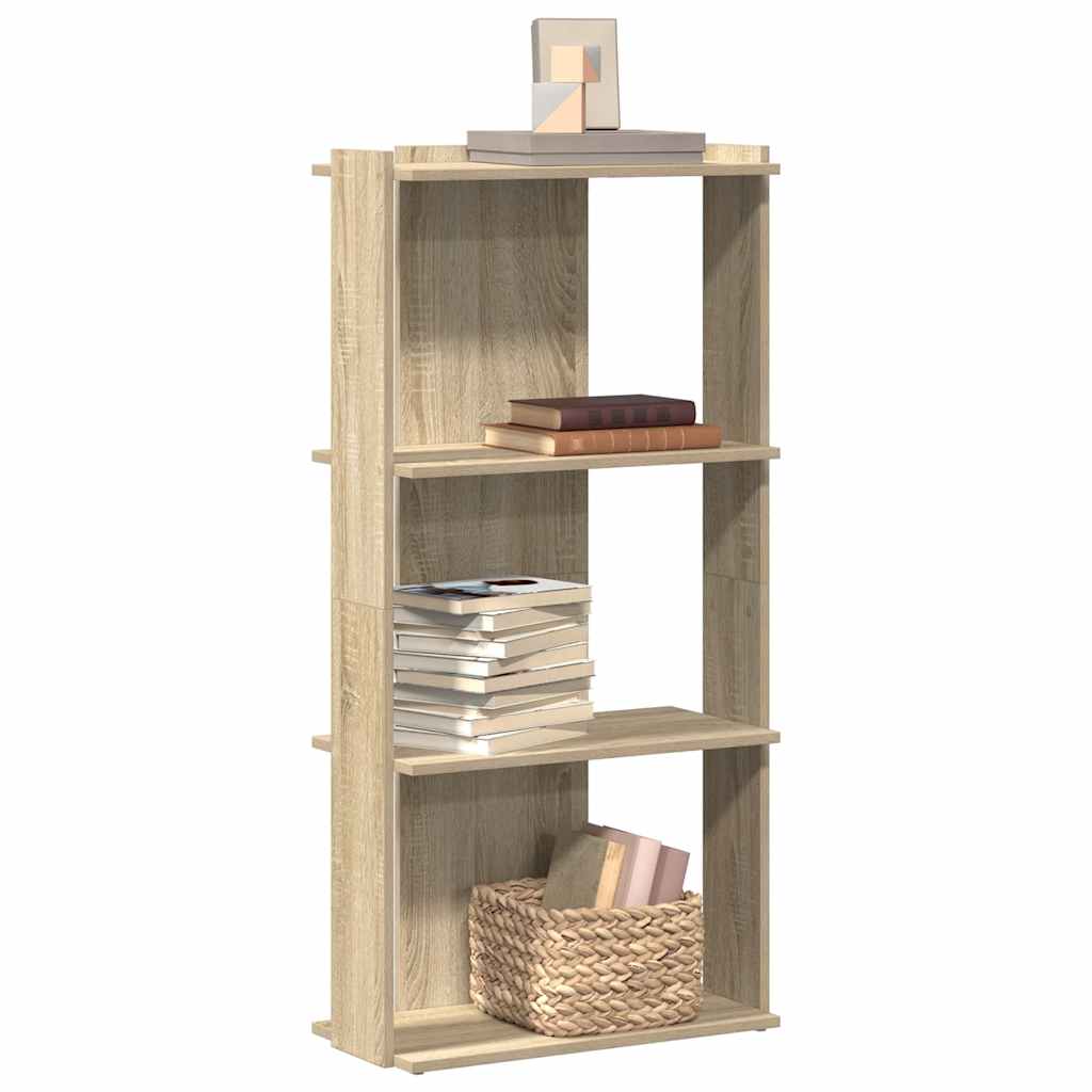 Bookcase 3 shelves Sonoma oak 60x30x120 cm wood material