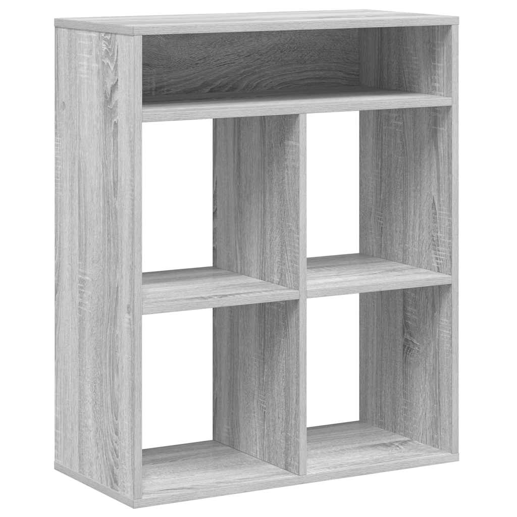 Bücherregal Grau Sonoma 66x31x80 cm Holzwerkstoff